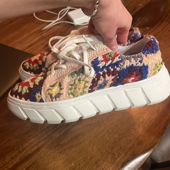 free people catch me if you can crotchet sneakers - Picture 5 of 7